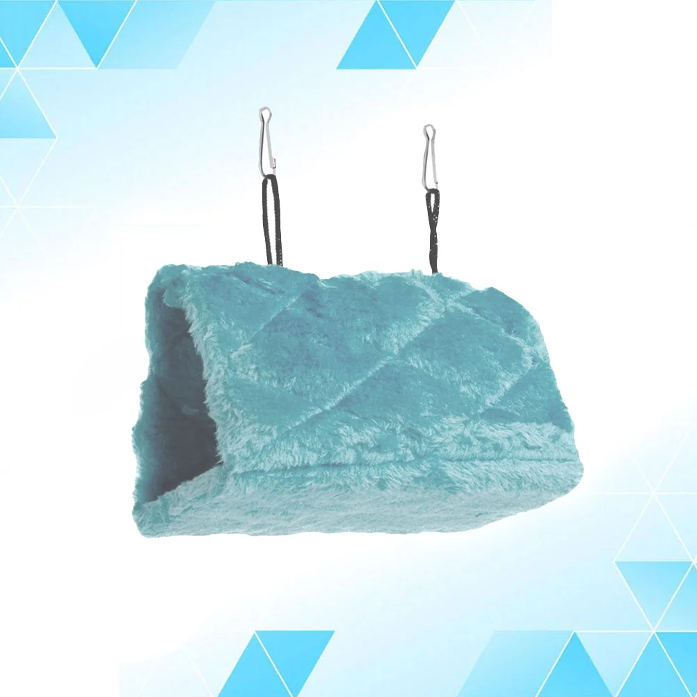 

Parrot Hammock Blue Soft Bird Sleeping Bed For Cage Pet Hanging Nest With Double Hooks Flat Bottom Climbing Bed For Parrot