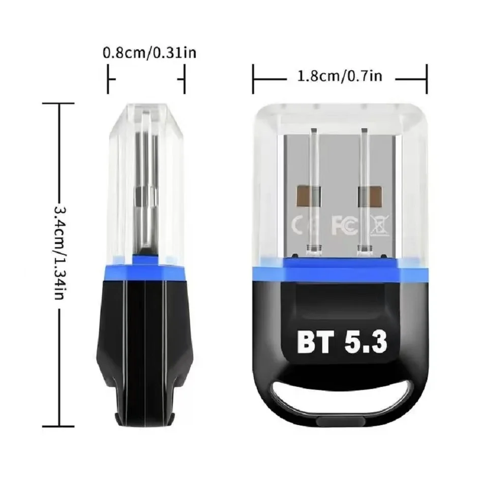 USB Bluetooth 5.3 5.0 Adapter Wireless BT 5.1 Receiver Dongle USB Adapter Bluetooth 5.3 Receiver Transmitter For PC Laptop