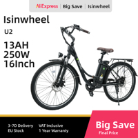 isinwheel U2 adult electric Cruiser bike 350W motor 36V 13Ah battery city commuter electric bike 26 inch tire city electric bike