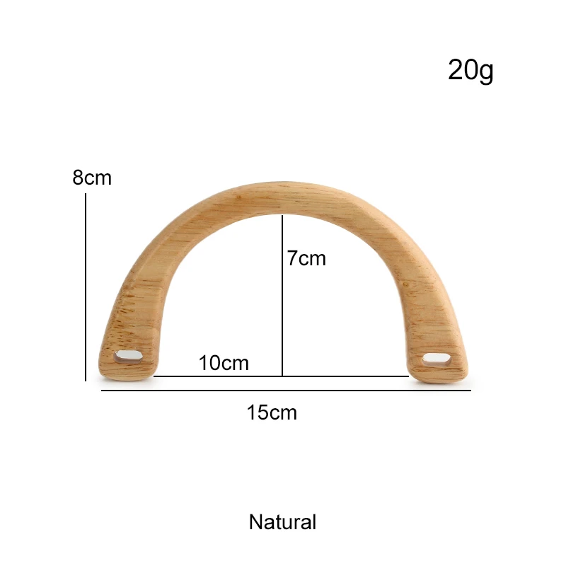 2/4/10pcs Natural Wood Arch Bag Handle Crochet Knit bag Handles Replacement DIY Handbags Purse Luggage Handcrafted Handle