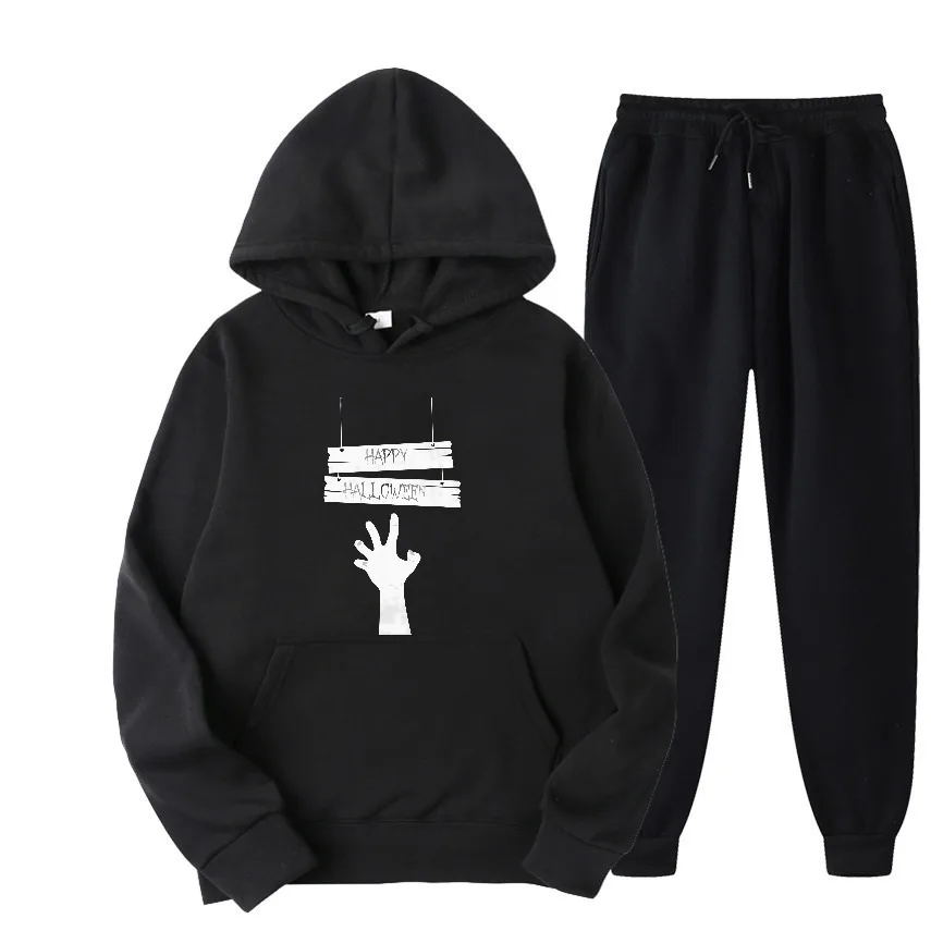 

2025 Hand-catch banner doodle print suits Spring And Autumn Casual Man Hoodie Sweatshirts Comfortable Stylish Mens Outfit sets