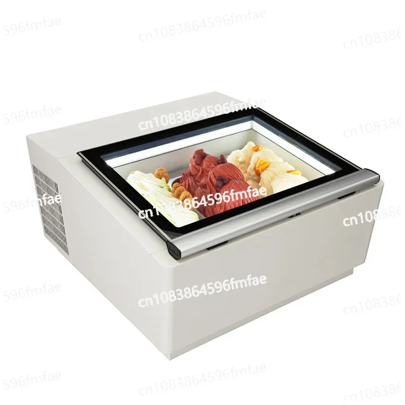 110/220V Desktop Ice Cream Showcase Ice Cream Freezer Display Counter Type Gelato Display Freezing Machine