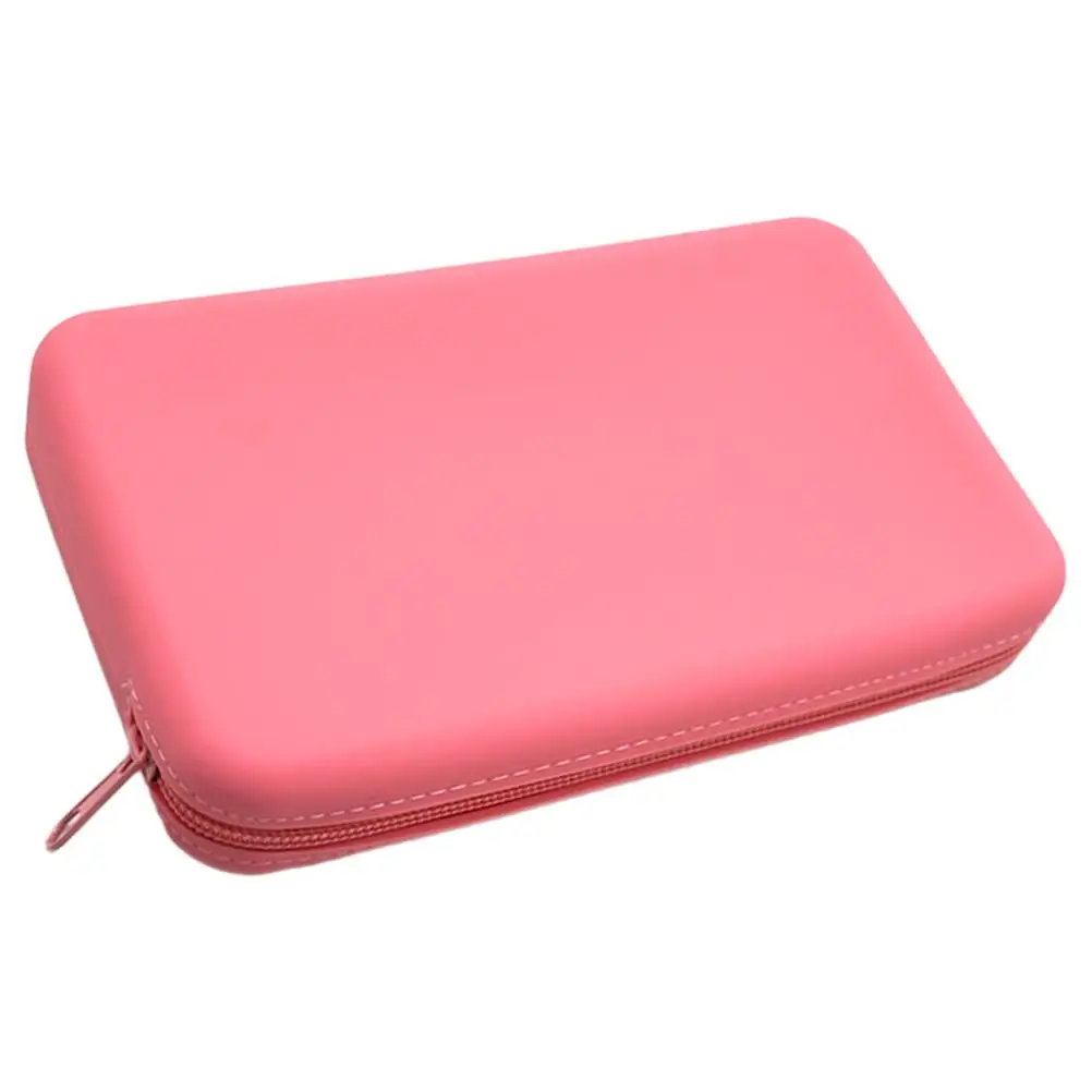 

Silicone Makeup Square Portable Pink Travel Toiletry Bag Waterproof Storage Pouch For Women Girls Makeup Brush Bag