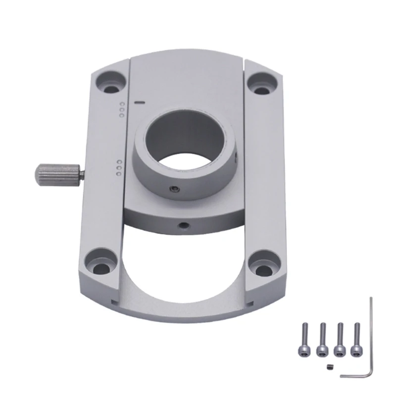 Aluminum Alloy Conversion Arm Dedicated Parts Metal Fixing Plate Inner Hole 20mm for LP Turntable- Disc Vinyl Recorder