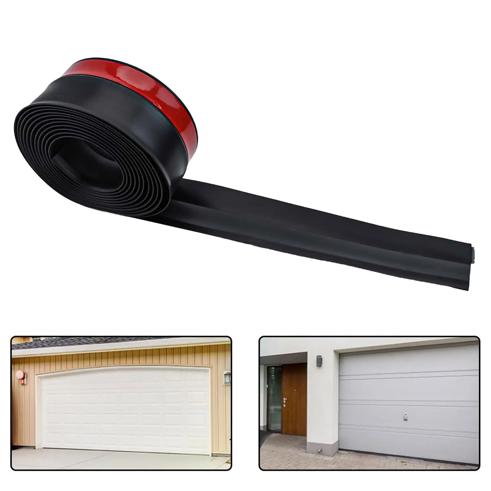 Black Weatherproof Door Strip TPE Door Strip Noise Reduction Rainproofing Versatile Application Effective Weatherproofing