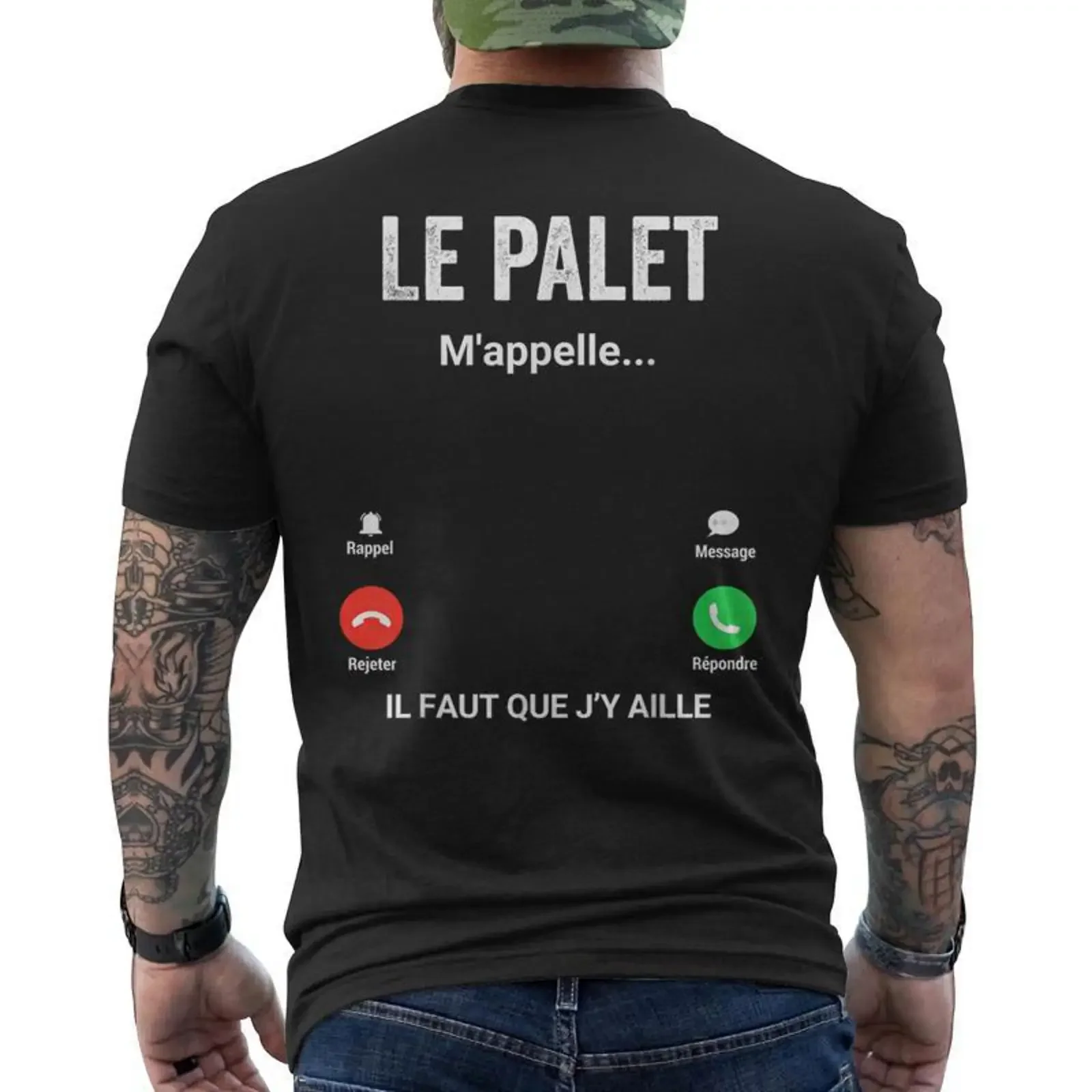 Le Palet M'appelle Cadeau Humour Joueur De T shirt imprimé au dos Cadeauxyz vintage Washed graphic Top For Everyday Wear
