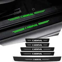 Luminous Car Threshold Tape Door Sill Plate for KIA CARNIVAL Logo K3 KX5 K7 Ceed Trunk Bumper Guard Glowing Stickers Accessories