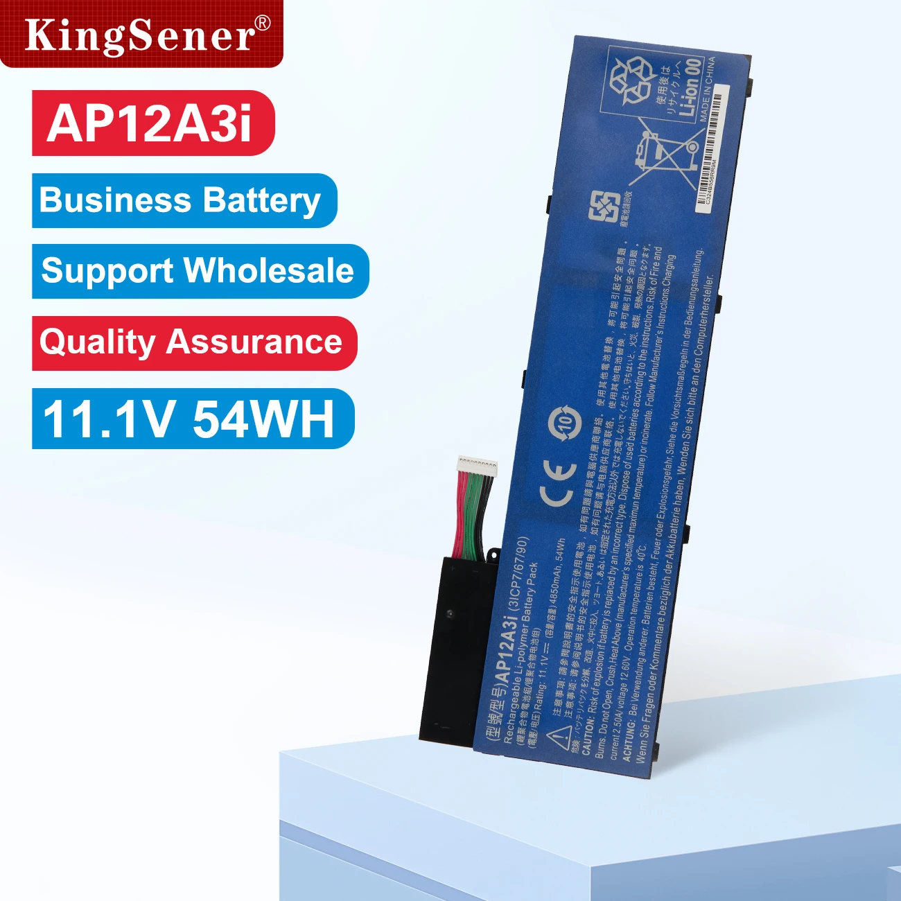 KingSener Laptop Battery AP12A3i For Acer Aspire Timeline Ultra M3 M5 M3-581TG M3-481TG M5-481TG M5-581TG AP12A4i 11.1V 4850mAh