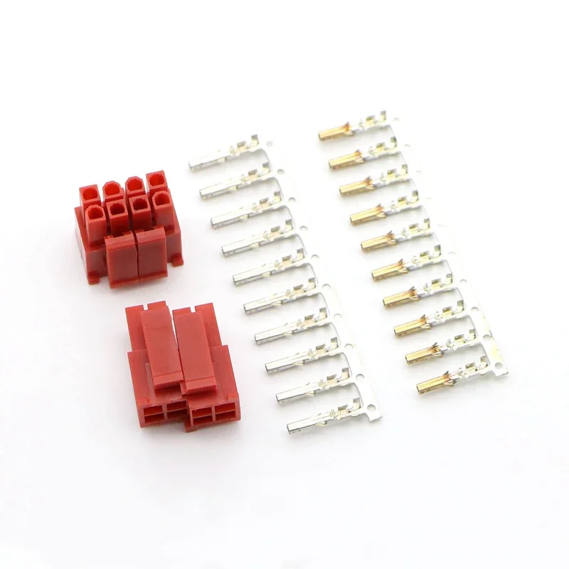 4.2mm 5557 CPU 4+4Pin ATX Male Connector with 10pcs Terminal pins for PC Modding.