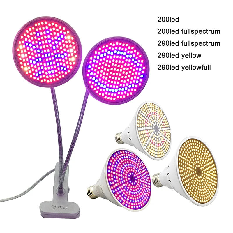 

200 290 LED Full spectrum Flower Plant Grow Light Lamp red blue UV Growing Bulbs Hydro for indoor Veg Greenhouse grow box tent n
