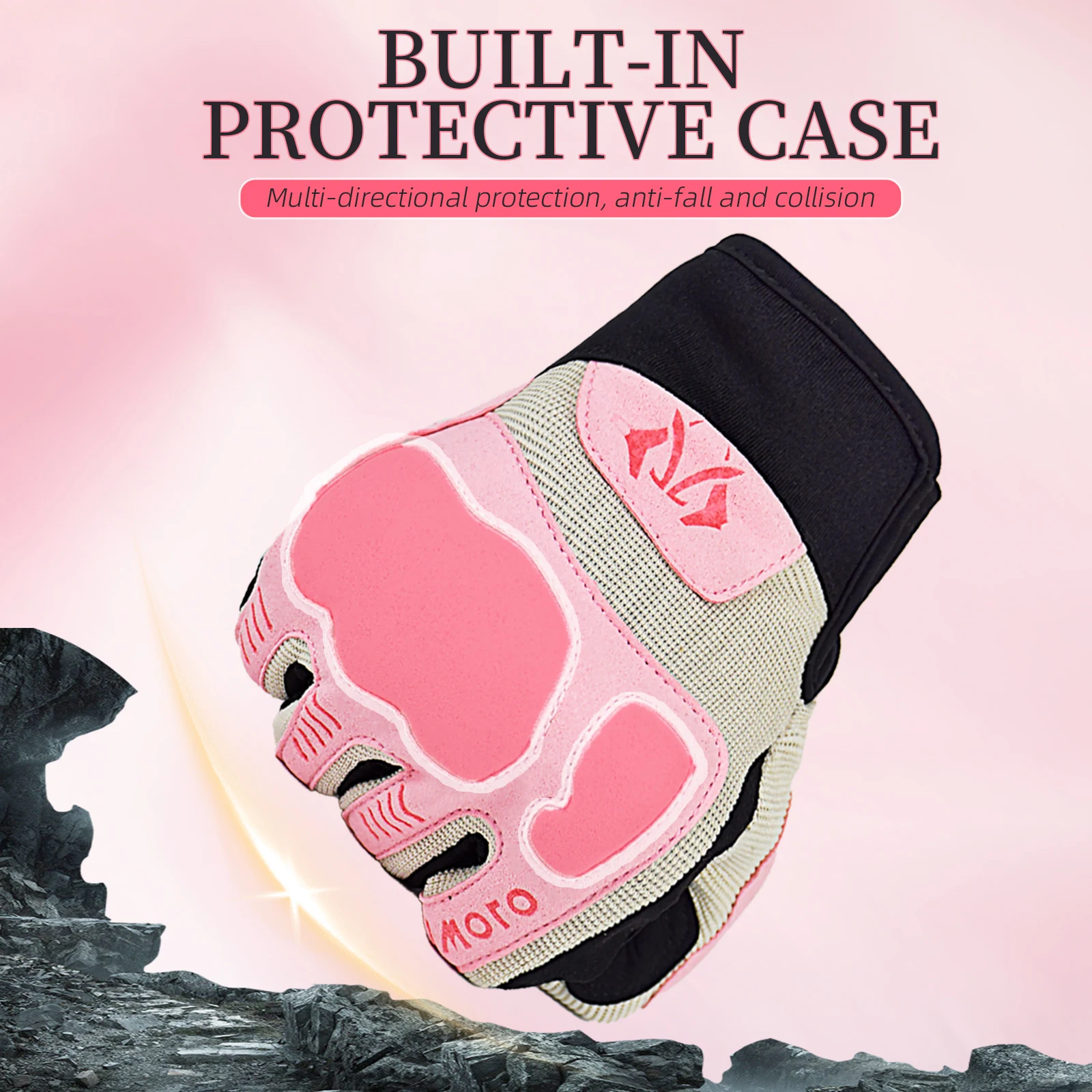 Pink Lady Summer Breathable Motorcycle Gloves Men Touch Screen Motocross Guantes MTB Racing Bike Off-road Bicycle Cycling Gloves view 6