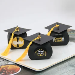 24PCS Black graduation theme paper candy gift box
