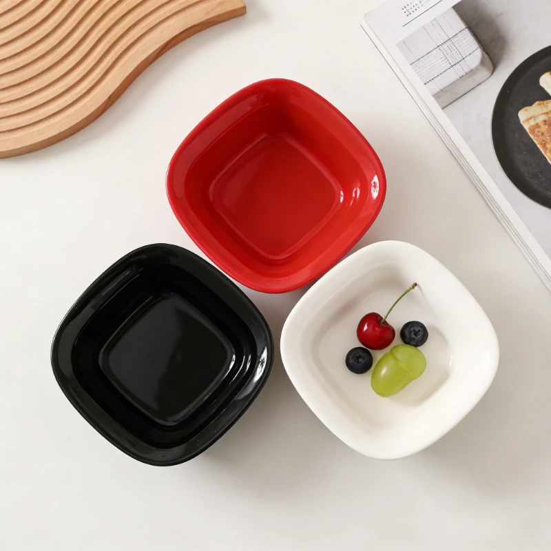 

Simple Ceramic Bowls Steamed Egg Bowls Special for Oven Steamer Reverse Rim Bowls High Temperature Resistant Aesthetic Tableware