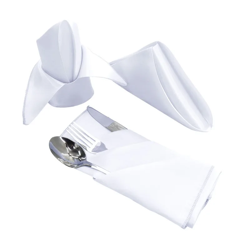 10Pcs 50X50cm Satin Table Napkin Soft Handkerchief Romantic Wedding Banquet Square Table Napkins Dinner Party Decoration