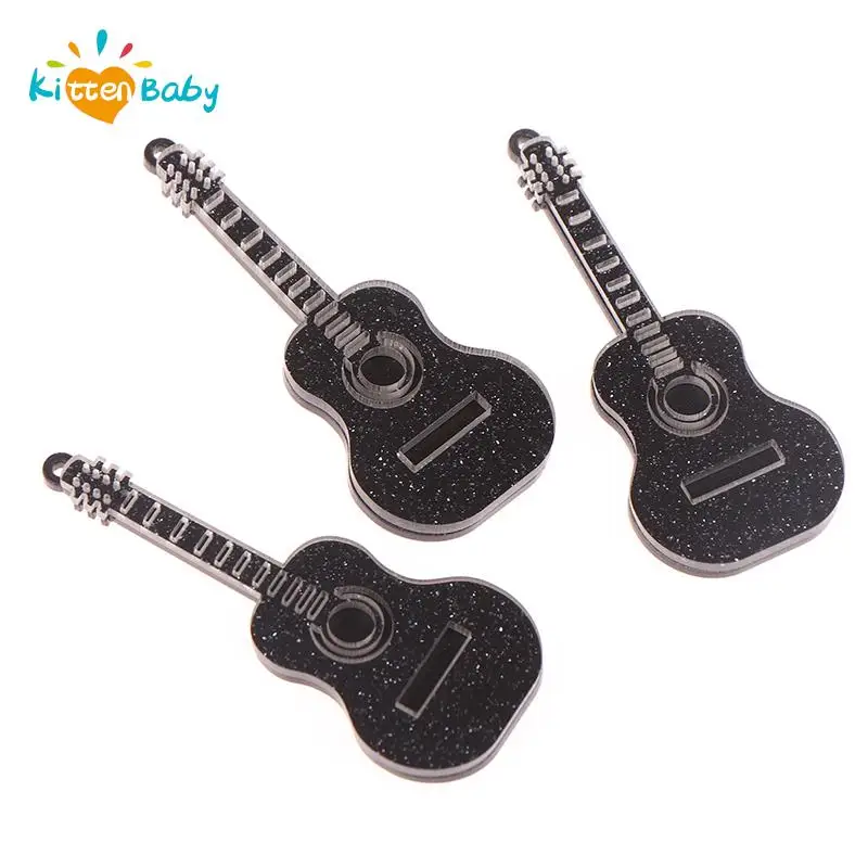 Dollhouse Miniature Guitar for Kids, Musical Instrument Toy, Furniture Accessories, Decor, 1:12