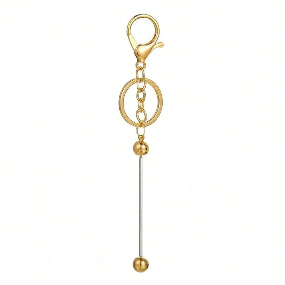 Blend Color Blank Beadable Key Rods for DIY Keychain Making
