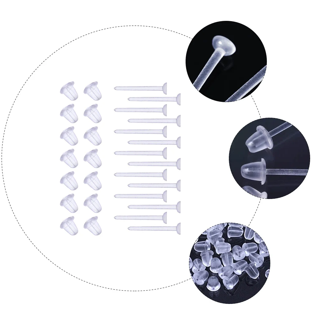 

Earring Stoppers Silicone Plug Accessories Hypoallergenic Earrings DIY Jewelry Supplies Spacers