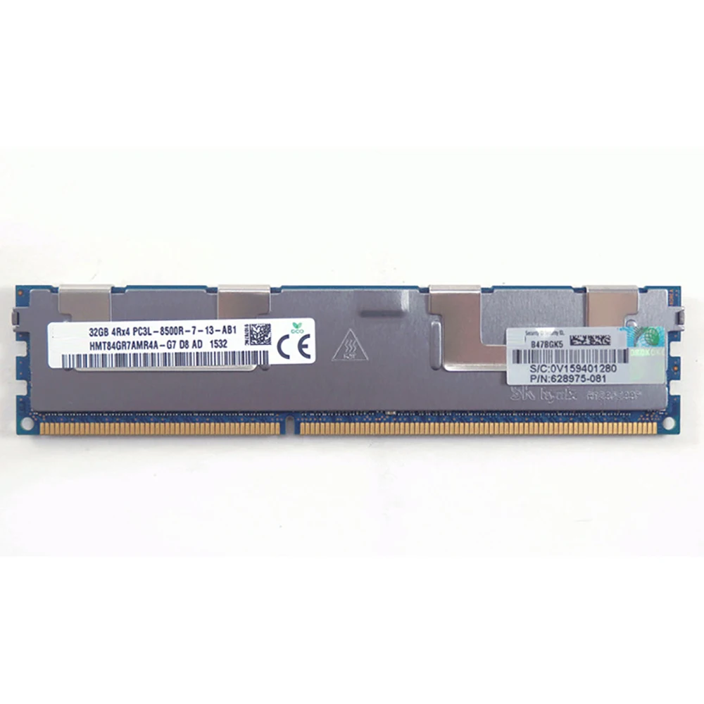 Server Memory 627814-B21 628975-081 632205-001 32GB DDR3L 1066MHz PC3L-8500R 4RX4 RAM Works Perfectly Fast Ship High Quality