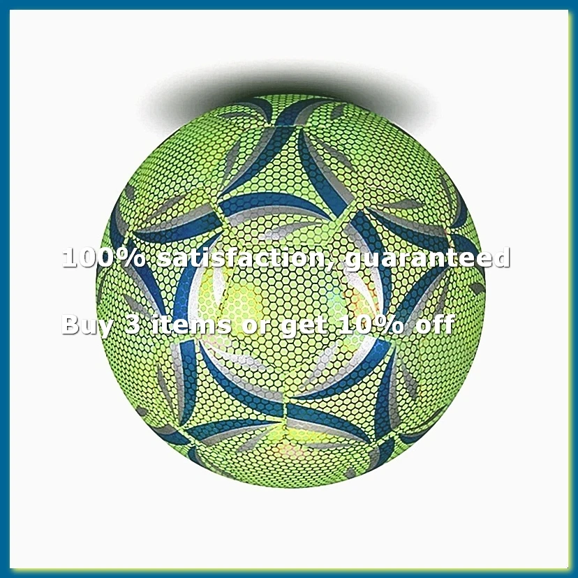 ●Luminous Size 4 Soccer Ball, Dazzling Glow in the Dark Training and Game Ball, Long-Lasting Brightness-ABFB