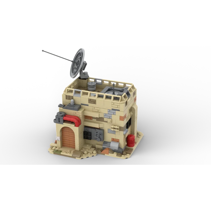 MOC Desert Planet Bausteine mit Kuppelhäusern Sci-Fi Sand Village Hero Home Modellbausatz Kreatives Display-Geschenk für Erwachsene