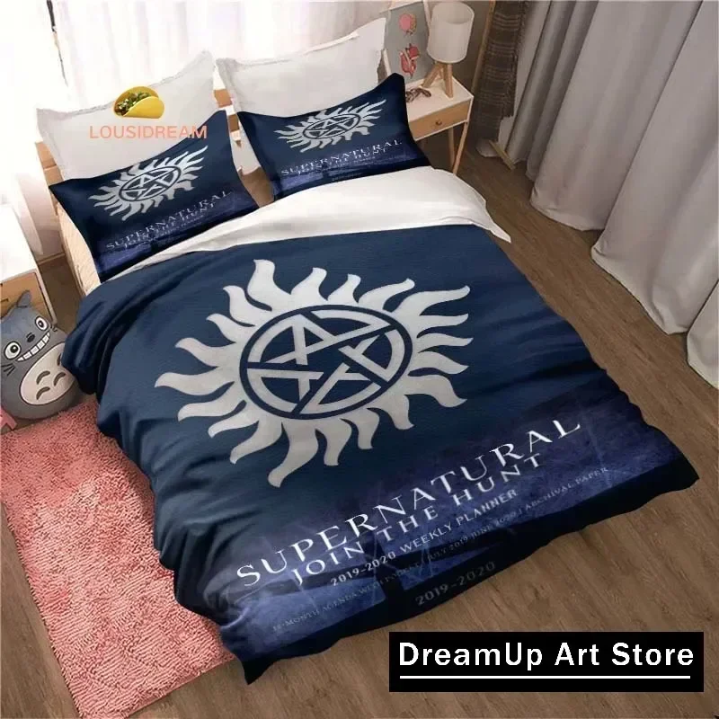 Fantasy S-Supernatural Sheets Quilt Covers Bedding Dormitory Sheets Three-piece Bedding Set Three-piece Soft Warm Bedding Set