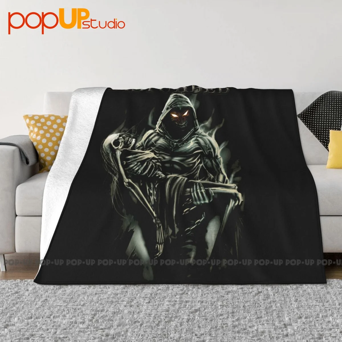 Disturbed Lost Souls Black Classic Rock Metal Band Blanket Winter New Style High-Grade Faux Fur Throw Machine Washable