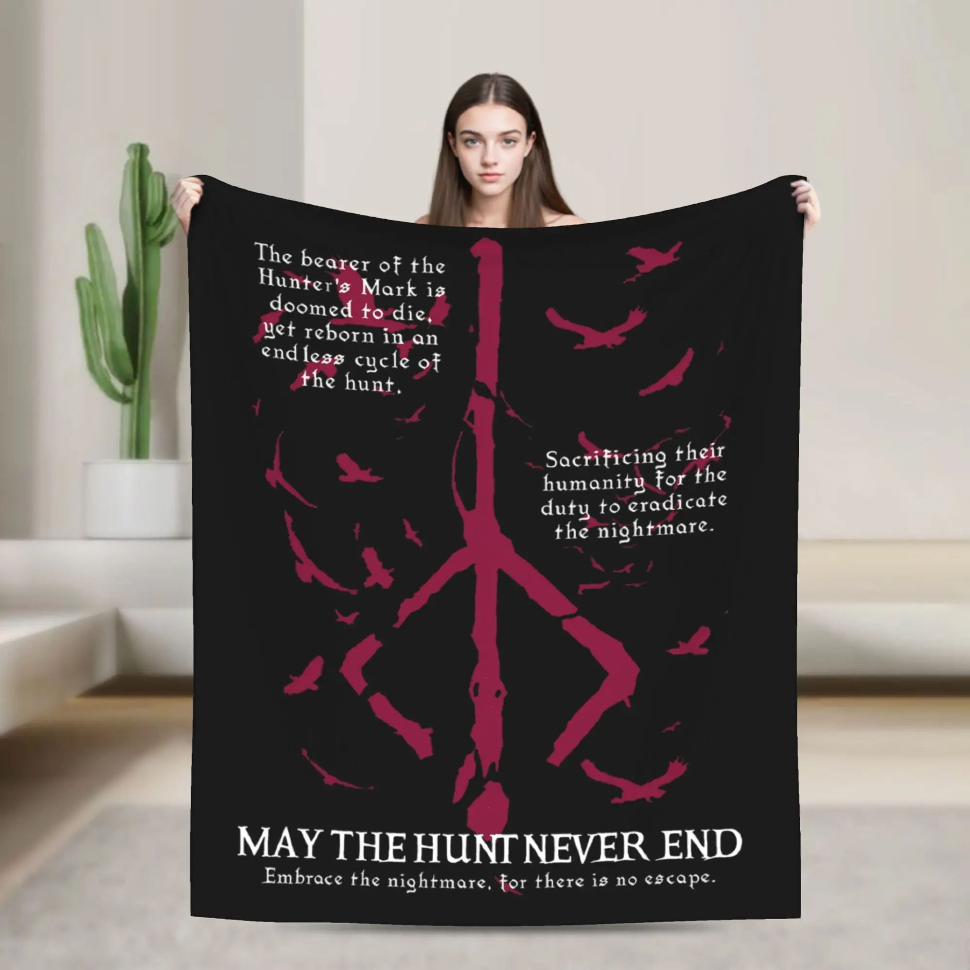 

Bloodborne Dark Souls Blanket Flannel Winter Breathable Lightweight Throw Blanket for Bed Outdoor Plush Thin Quilt