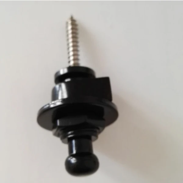 

2pcs Zinc Alloy Strap Locks Black S Size 4.6X2Cm For Electric Guitar Bass Durable Mushrooms Head Replacement No Modification