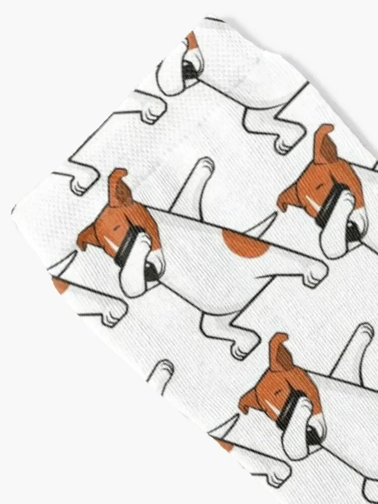 Dabbing Dog, funny cartoon dab dance Jack Russell Terrier JRT. Socks Sports Children's cycling short Socks Men Women's