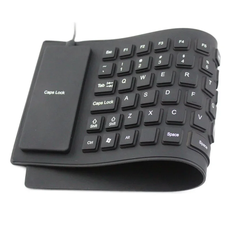 85-key Computer Keyboard Silicone Mute Soft Keyboard Portable Mini Laptop Pc Folding Waterproof Keyboard