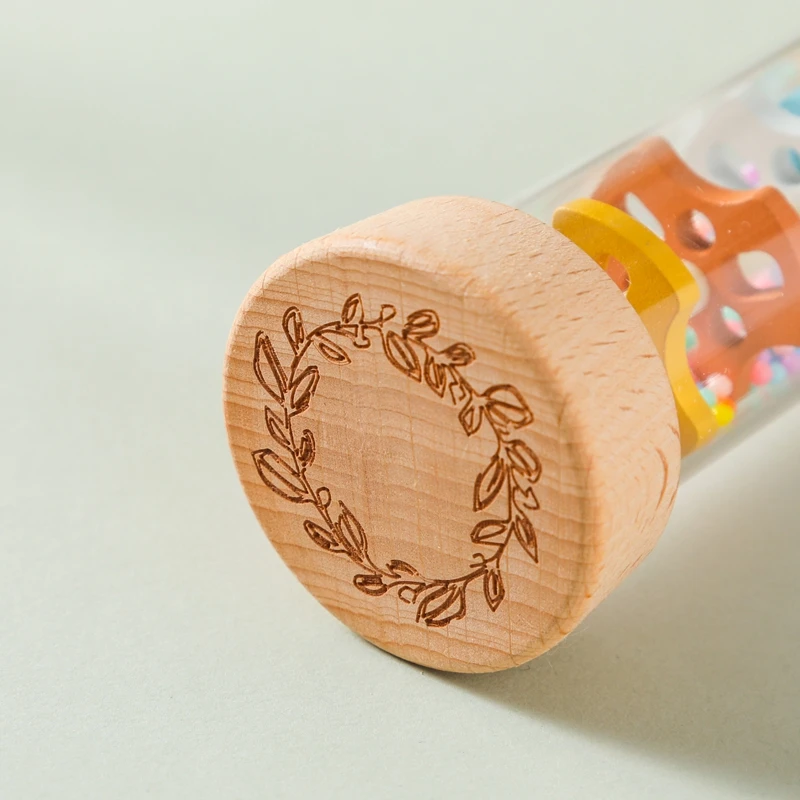 Montessori Baby Regenmacher Regenbogen-Sanduhr Regenmusik-Rassel Pädagogisches Babyspielzeug Farbenfrohe Montessori Sensorik-Spielzeuge für Kinder – Detail 10