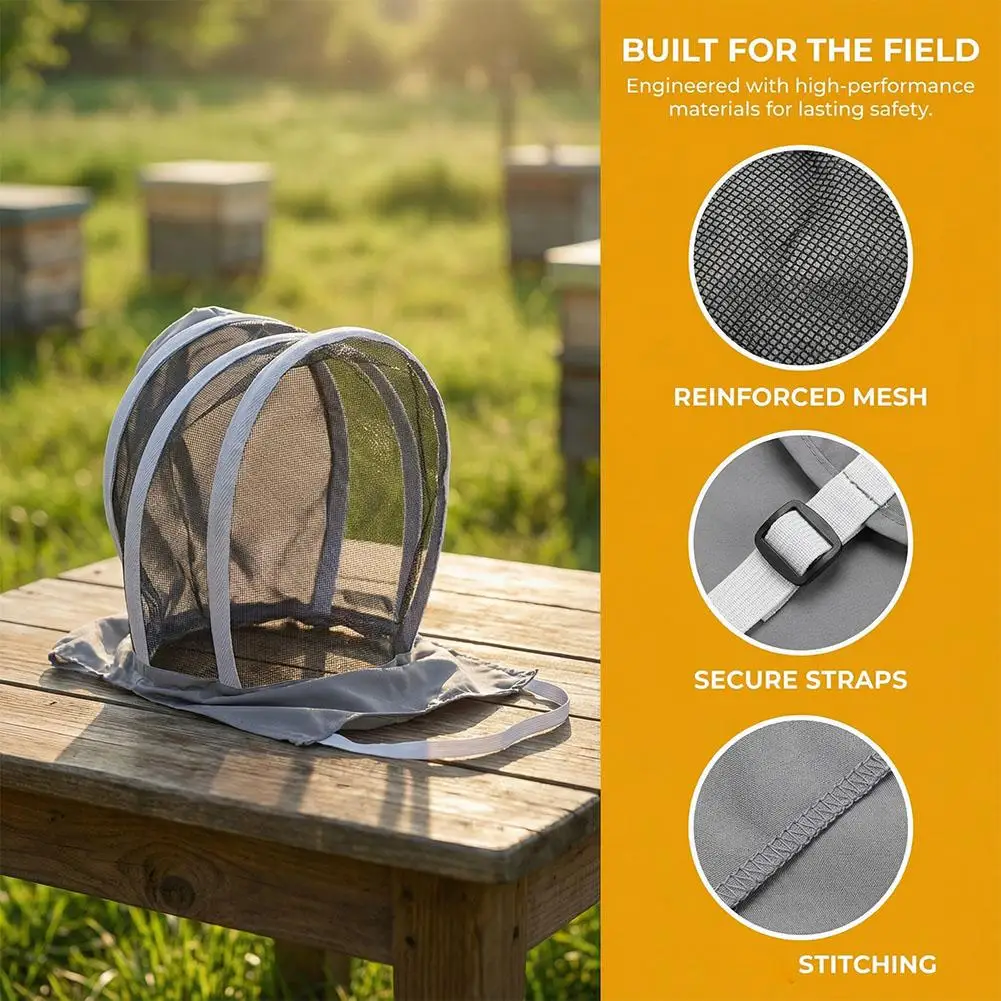 Bee Protection Hat Beekeeper's Special Hat Bee Protection Hat Face Mask Thick Veil Folding And Collecting Bees