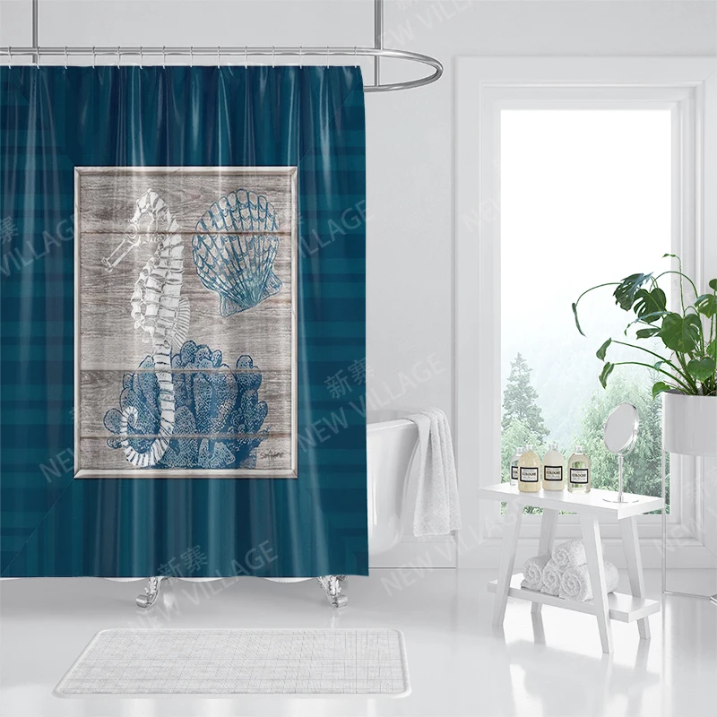 Home waterproof fabric bathroom curtain accessories 90x200 shower shower curtain 240 * 200 Atlantis style shower curtain