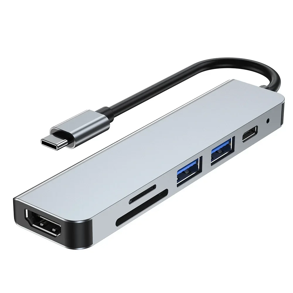 6 in 1 USB HUB C type-c HUB USB C to USB 3.0 HDTV-Compatible Dock for MacBook Pro For Nintendo Switch USB-C Type C 3.0 Splitter