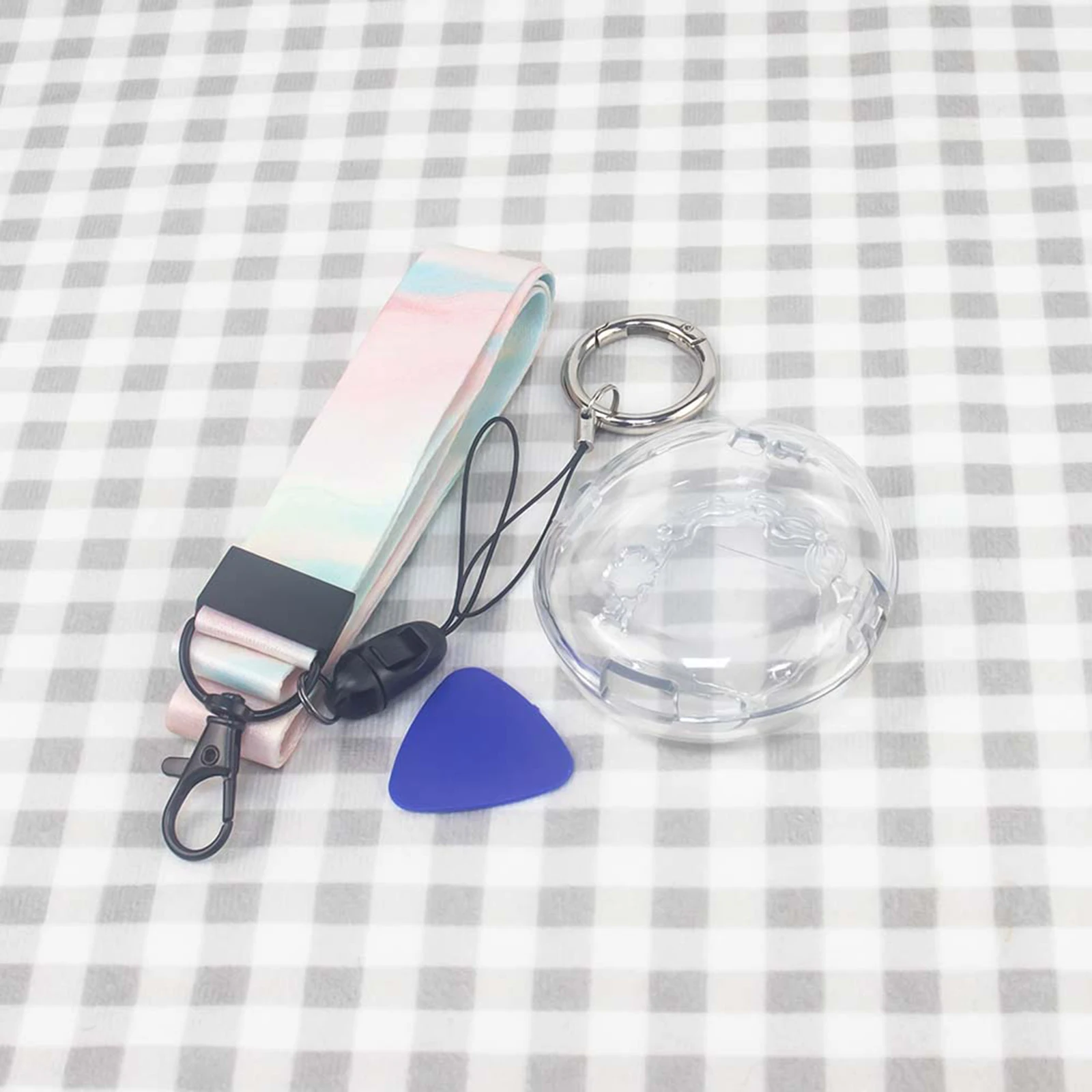 Clear Case with Keychain Fit for Tamagotchi Uni Transparent Protective Case PC Hard Shell Anti-Scratch Dustproof Shockproof