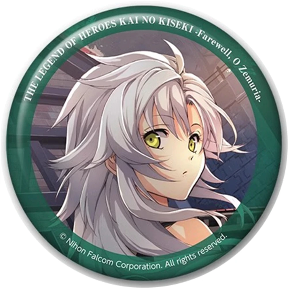 58mm Anime Eiyuu Densetsu The Legend of Heroes Farewell O Zemuria Cosplay KOSTIUM Odznaka Przypinka SPTE Metalowa Broszka ﻿   Prop Gilf