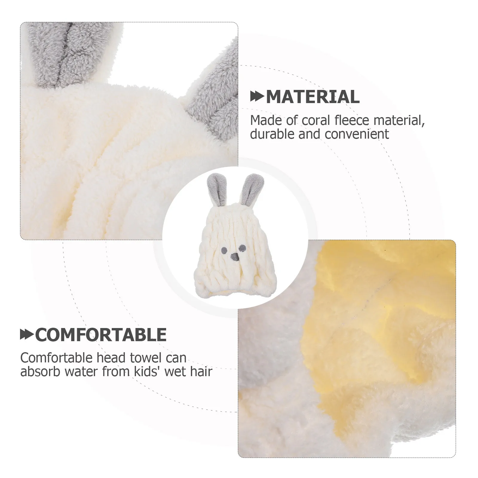 

Fleece Cartoon Wrap Towel Wrap For Wet Hair Lightweight Shower Towel Turban For Wet Hair Hat Travel Use