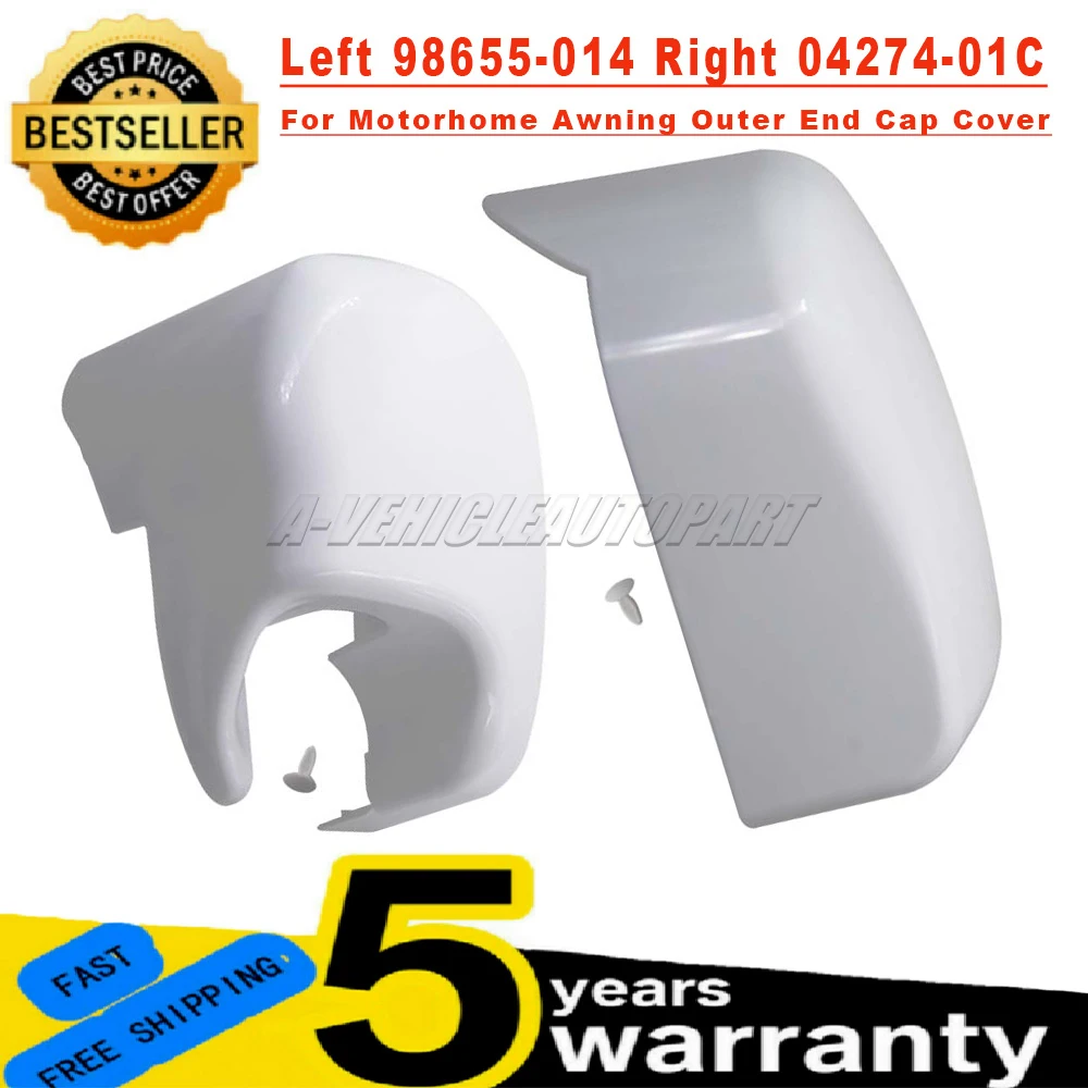 For Fiamma F45i Motorhome Awning Outer End Cap Cover Polar White Left 98655-014 Or Right 04274-01C