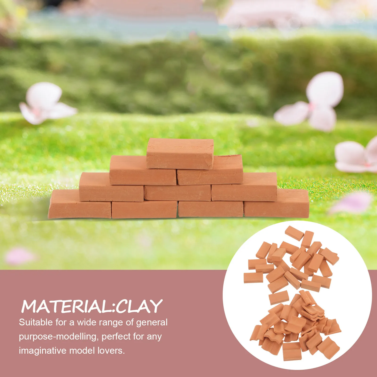 1Set Simulated Small Roof Tiles for Micro Landscape Garden DIY Mini House Decoration Sand Table Scenery Bricks Ornament High