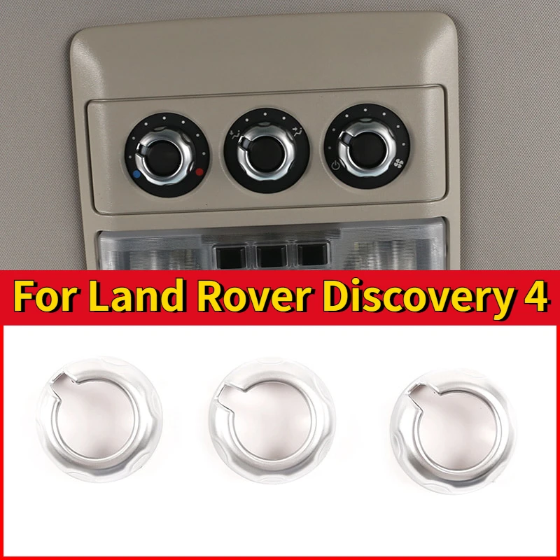 

For Land Rover Discovery 3 Discovery 4 10-16 ABS chrome Rear headlight Top of head knob cover Decorative circle Car Accessories