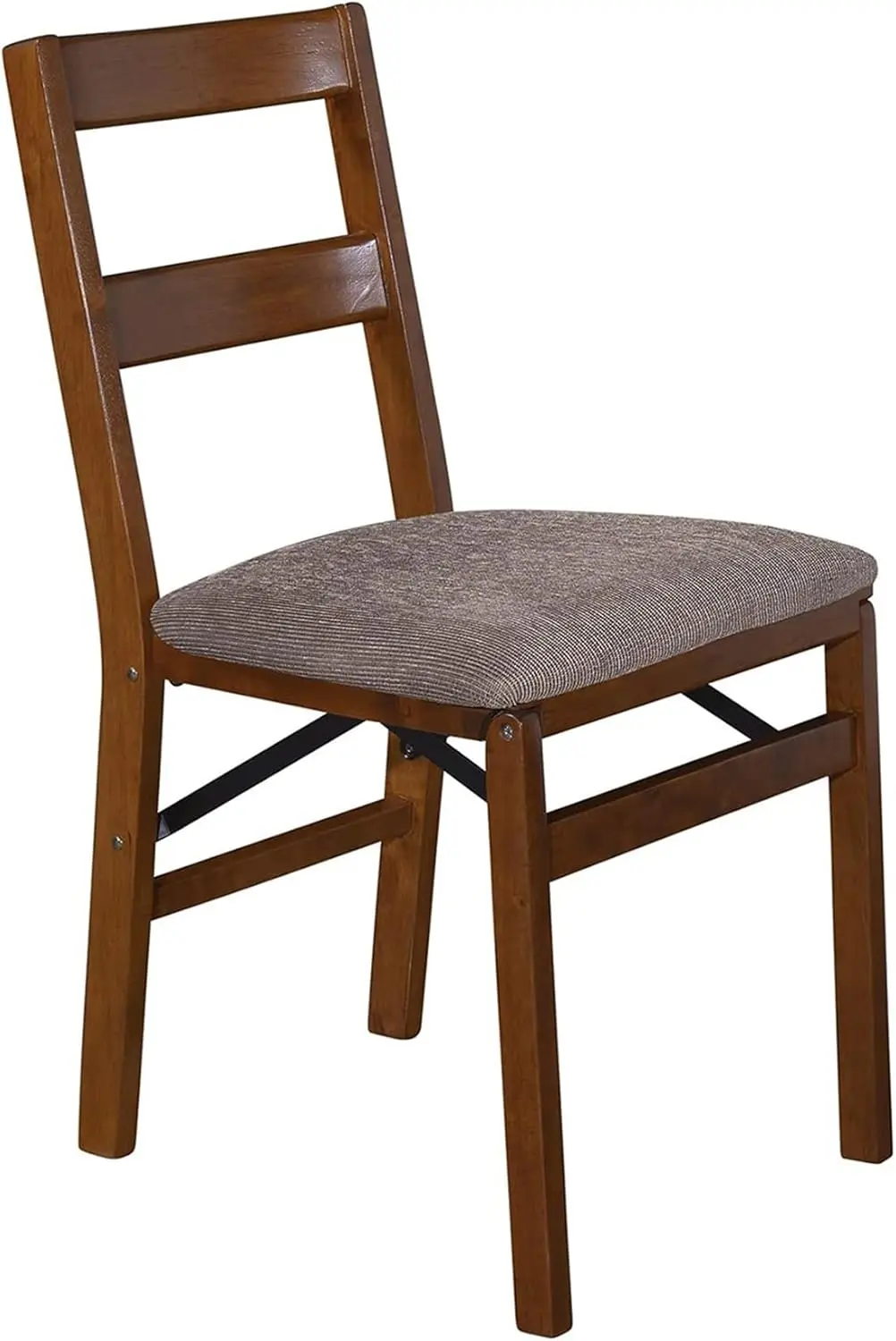 Meco Stakmore Classic Premium Solid Wood Dining Table Folding Chair Furniture Set With Fabric Padded Upholstered Seat,