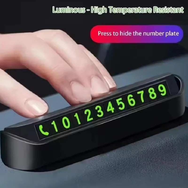 Car Magnetic Temporary Parking Sign Phone Number Plate Flip Side Portable Automobile Sticker for Quick Move Requests