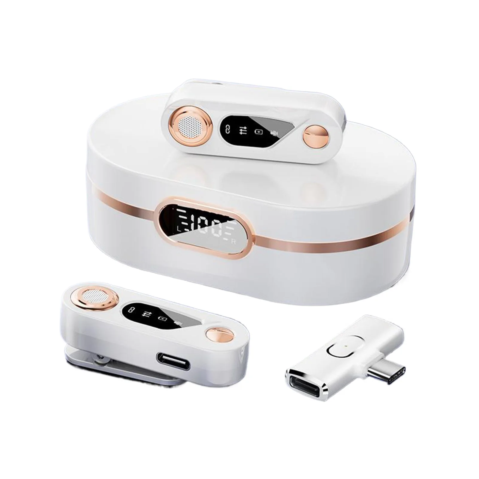 2.4G 무선 마이크 전문 옷깃 마이크 클립 마이크 듀얼 디지털 소음 감소 지연 없음 플러그 플레이