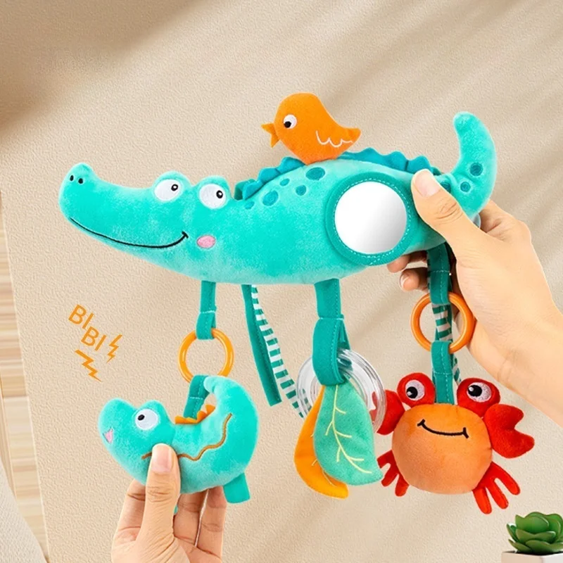 아기 자동차 좌석 유모차 활동 매달려 장난감 유아 부드러운 플러시 소리 바람 종소리 인형 0-36 개월 아기 신생아 선물