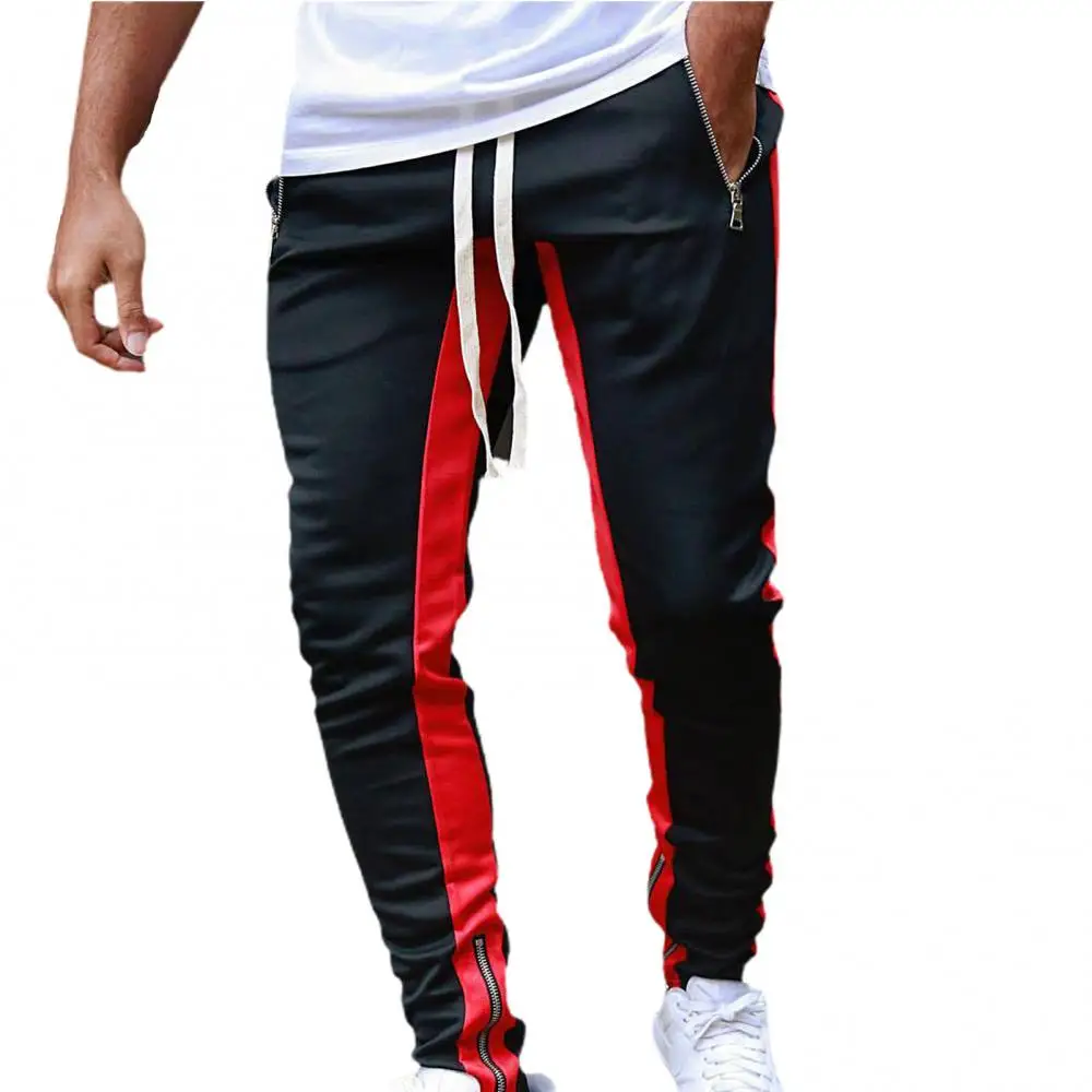 Men's Color Block Sweatpants Joggers Casual Active Athletic Drawstring Workout Gym Track Pants With Side Stripe