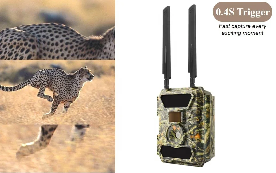 Invisible PIR Motion Detection Camera, Suporte Celular Acesso, Hunting Game Cam, GSM 940 LED HD, IR Trail Camera