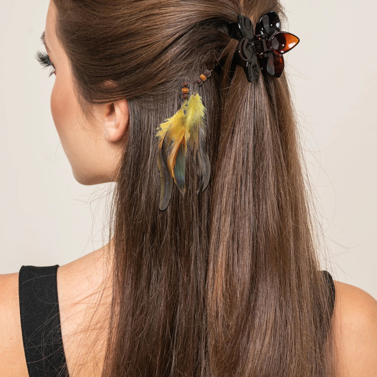

4 Pcs Boho Tassel Hair Clips Set Vintage Costume Accessories Stylish