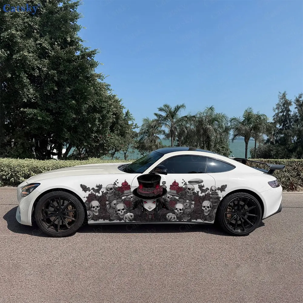 

2pcs Gothic Girl Decal, Durable, Fade-Resistant, Enhance Your Vehicles Aesthetic With Bold Art Design Car Vinyl Wrap