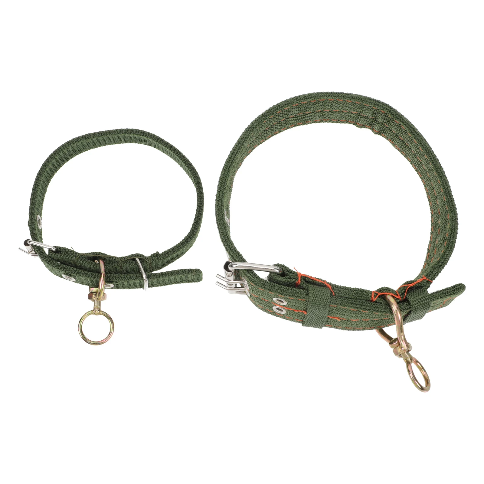 

2pcs Sheep Collars Canvas Adjustable Green WearResistant RotatingRing Suitable DifferentSizes Dog Livestock PetSupplies