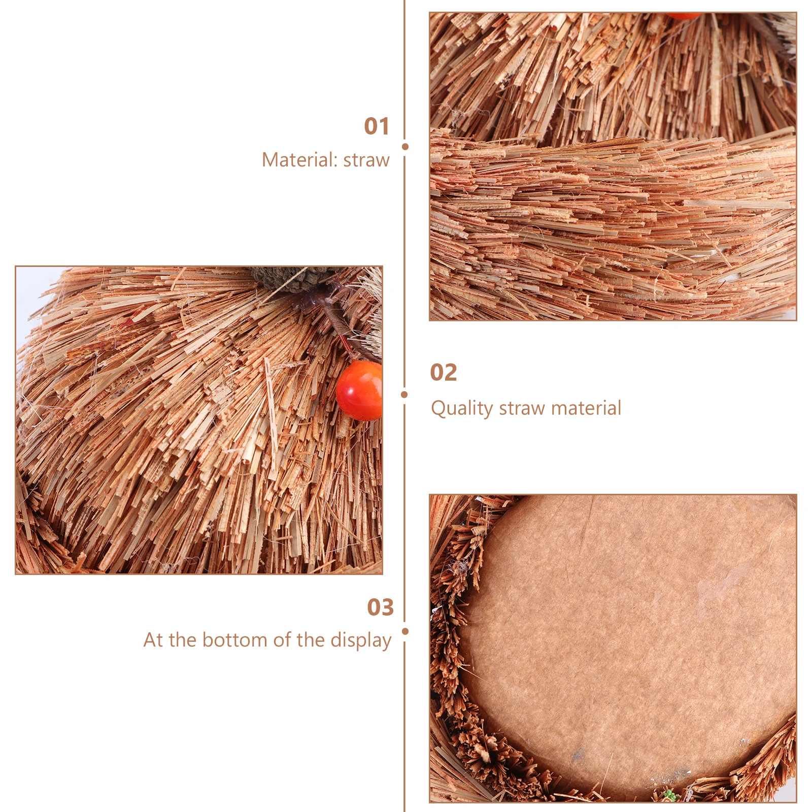 

1pc Natural Handmade Straw Woven Ornament Bunny Decorative Animal for Home Bedroom Living Room Lightweight Portable Eco-Friendly